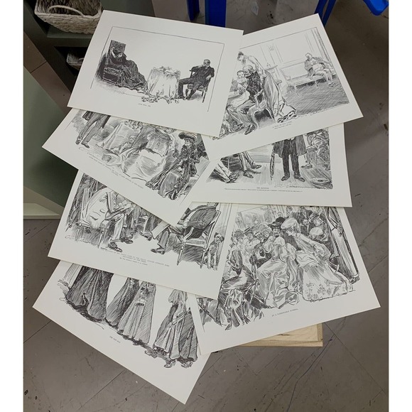 40 Mid Century Prints From Charles Gibson 1902-1906 Gibson Girls. Complete Pack - Picture 3 of 8